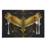 Golden Spiritual Bird Print Placemat
