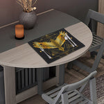 Golden Spiritual Bird Print Placemat