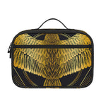 Golden Spiritual Bird Print Portable Lunch Bag