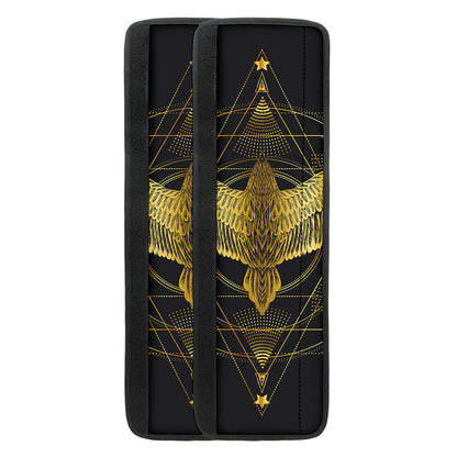 Golden Spiritual Bird Print Refrigerator Handle Covers