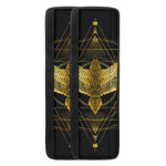 Golden Spiritual Bird Print Refrigerator Handle Covers