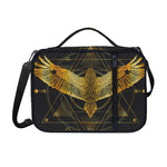 Golden Spiritual Bird Print Shoulder Strap Bible Bag