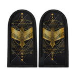 Golden Spiritual Bird Print Skillet Handle Cover