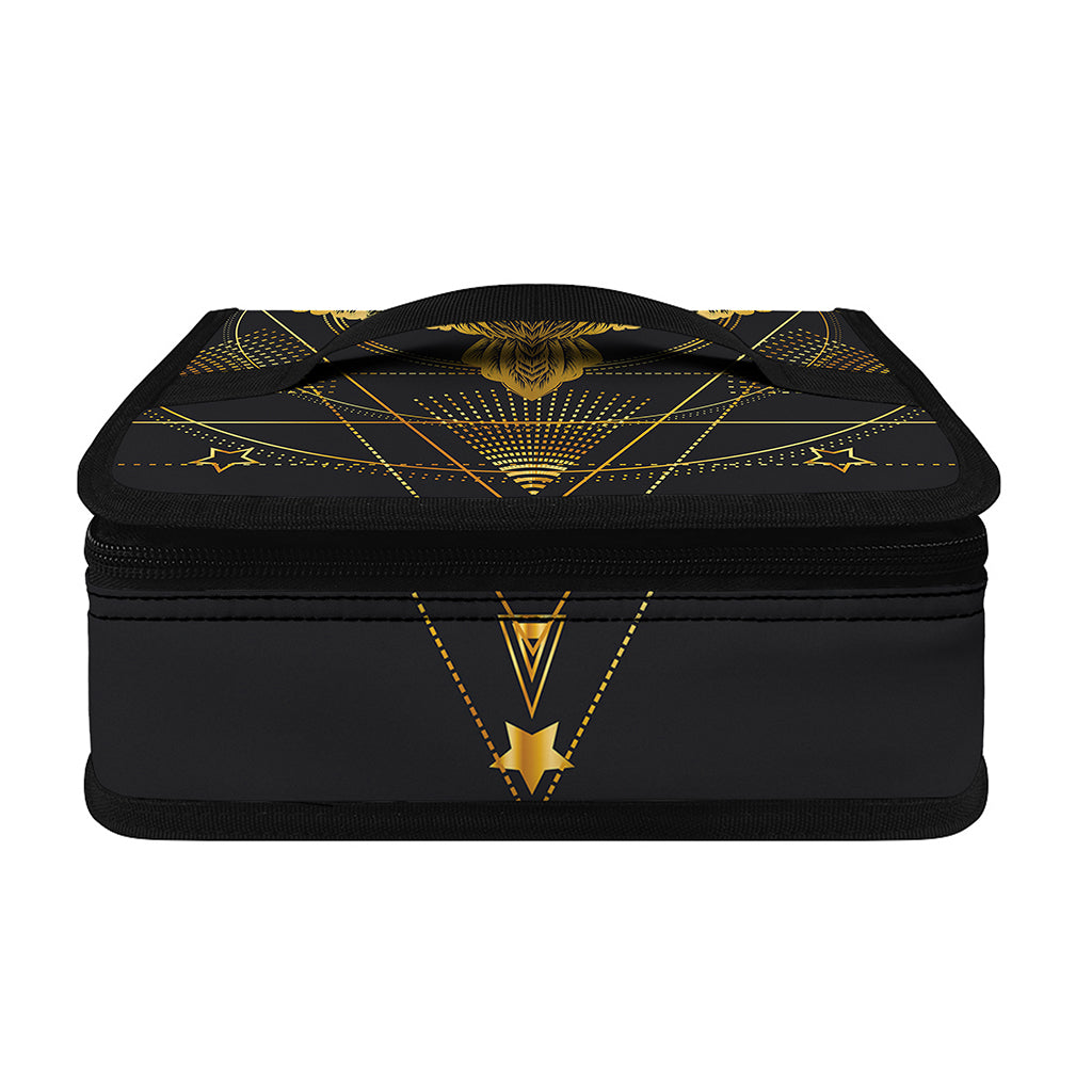 Golden Spiritual Bird Print Small Lunch Bag