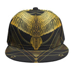 Golden Spiritual Bird Print Snapback Cap