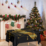 Golden Spiritual Bird Print Tablecloth
