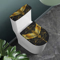 Golden Spiritual Bird Print Toilet Lid And Tank Cover Set