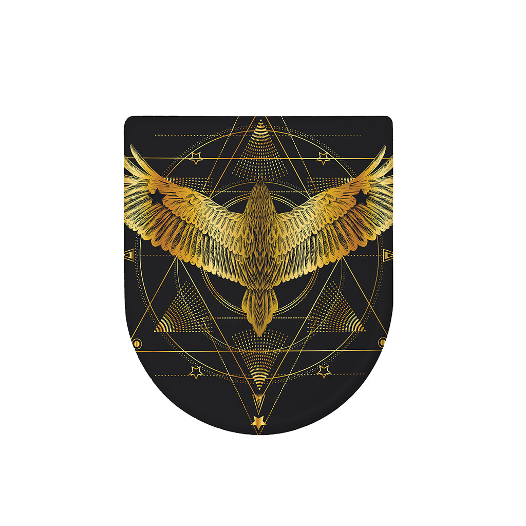Golden Spiritual Bird Print Toilet Lid Cover