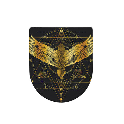 Golden Spiritual Bird Print Toilet Lid Cover