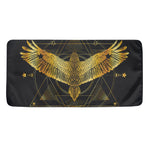 Golden Spiritual Bird Print Towel