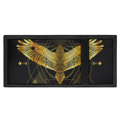 Golden Spiritual Bird Print Trifold Wallet
