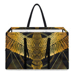 Golden Spiritual Bird Print Utility Tote Bag