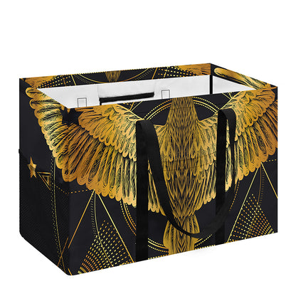 Golden Spiritual Bird Print Utility Tote Bag