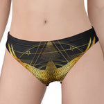 Golden Spiritual Bird Print Women's Panties