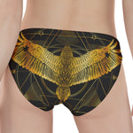 Golden Spiritual Bird Print Women's Panties