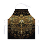 Golden Spiritual Dragonfly Print Adjustable Apron