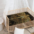 Golden Spiritual Dragonfly Print Baby Crib Sheet