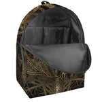 Golden Spiritual Dragonfly Print Backpack