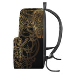 Golden Spiritual Dragonfly Print Backpack