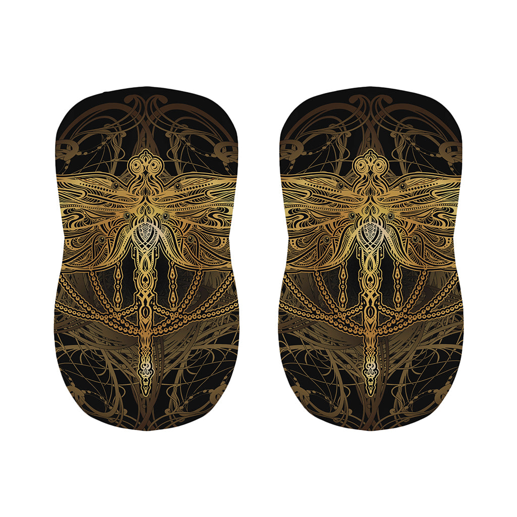 Golden Spiritual Dragonfly Print Bar Stool Covers