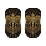 Golden Spiritual Dragonfly Print Bar Stool Covers