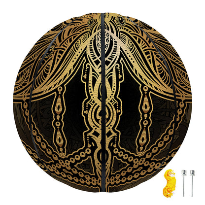Golden Spiritual Dragonfly Print Basketball