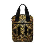 Golden Spiritual Dragonfly Print Bible Tote Bag