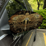 Golden Spiritual Dragonfly Print Car Side Mirror Covers