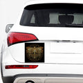 Golden Spiritual Dragonfly Print Car Sticker
