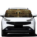 Golden Spiritual Dragonfly Print Car Windshield Snow Cover