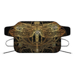 Golden Spiritual Dragonfly Print Car Windshield Snow Cover