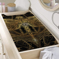 Golden Spiritual Dragonfly Print Changing Pad Cover