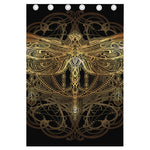 Golden Spiritual Dragonfly Print Curtain
