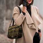 Golden Spiritual Dragonfly Print Double Strap Bible Bag