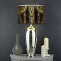 Golden Spiritual Dragonfly Print Drum Lamp Shade