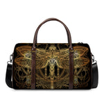Golden Spiritual Dragonfly Print Duffle Bag