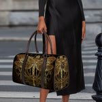 Golden Spiritual Dragonfly Print Duffle Bag