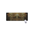 Golden Spiritual Dragonfly Print Extended Mouse Pad
