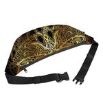Golden Spiritual Dragonfly Print Fanny Pack