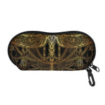 Golden Spiritual Dragonfly Print Glasses Case