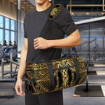 Golden Spiritual Dragonfly Print Gym Bag