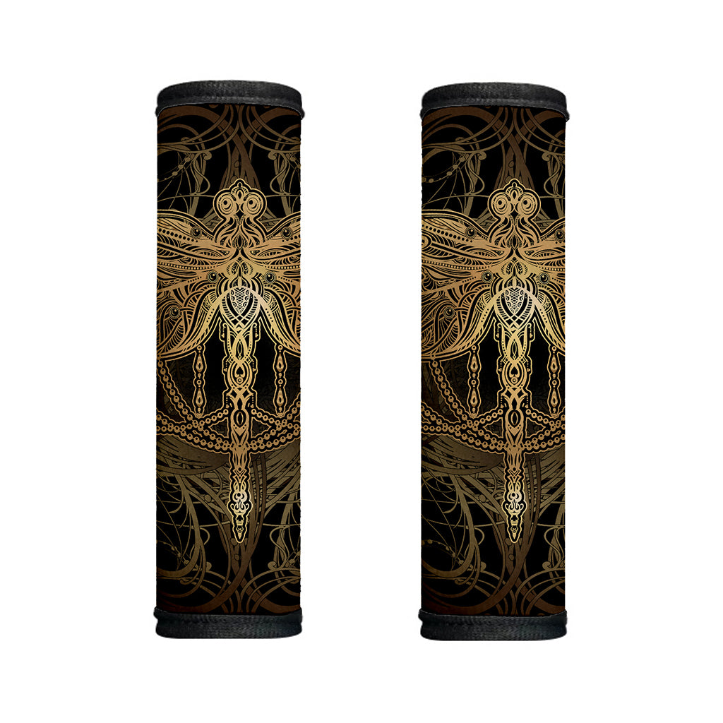 Golden Spiritual Dragonfly Print Handle Covers