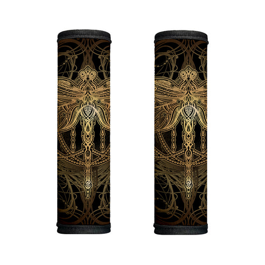 Golden Spiritual Dragonfly Print Handle Covers