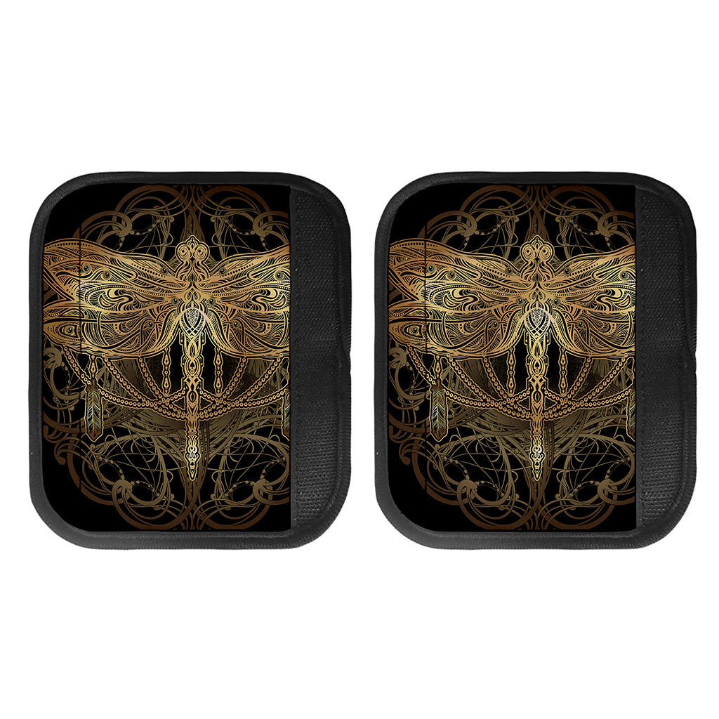 Golden Spiritual Dragonfly Print Handle Covers
