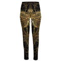 Golden Spiritual Dragonfly Print High-Waisted Pocket Leggings