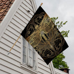 Golden Spiritual Dragonfly Print House Flag