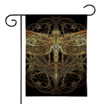 Golden Spiritual Dragonfly Print House Flag