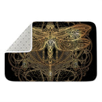 Golden Spiritual Dragonfly Print Indoor Door Mat