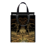 Golden Spiritual Dragonfly Print Insulated Lunch Tote