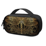 Golden Spiritual Dragonfly Print Insulin Cooler Travel Case